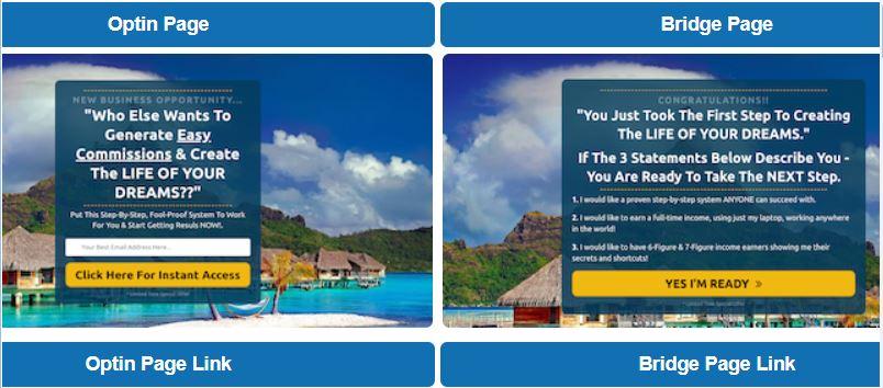 A landing page featuring a beach image promoting the 12 MINUTE AFFILIATE program.